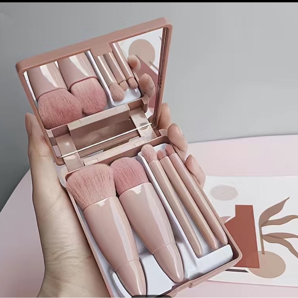 5pcs Portable Loose Setting Powder Brush Set for Perfect Makeup Application